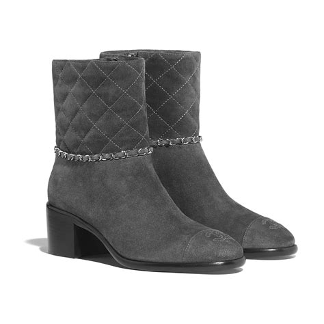 chanel grey ankle boots|chanel ankle boots for women.